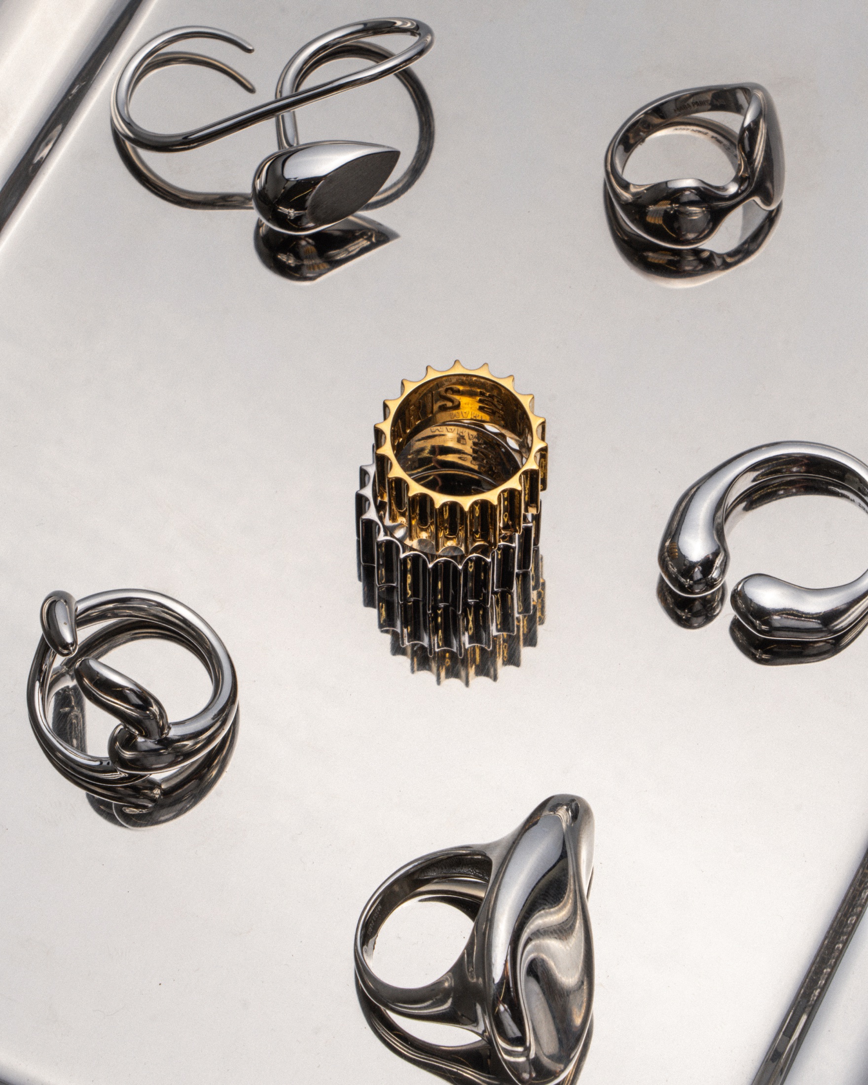 Mara Paris sculptural rings still life